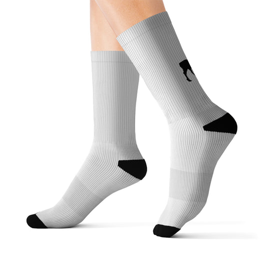 Sublimation Socks with Moose Design, Cozy Gift for Nature Lovers, Hiking Accessories, Unique Fun Socks, Animal Lover Gifts