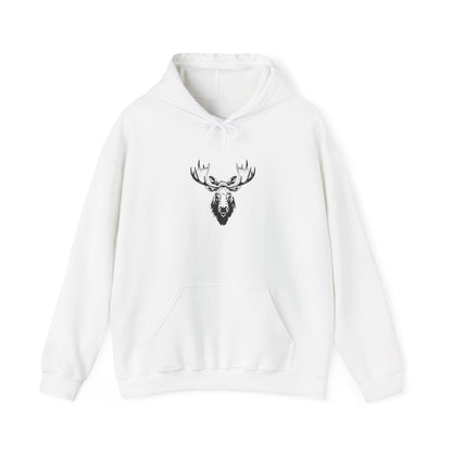 Moose Antler Hoodie - Cozy Unisex Heavy Blend Sweatshirt for Outdoorsy Vibes, Perfect Gift for Nature Lovers, Camping, Birthdays, Christmas