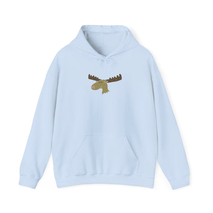 Cozy Moose Graphic Hoodie - Unisex Sweatshirt for Outdoor Adventures, Camping Gift, Nature Lover Apparel, Birthday, Christmas