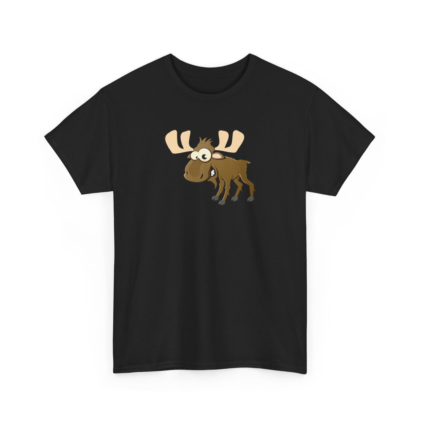 Cute Moose Graphic Tee, Unisex Cotton Shirt, Nature Lover Gift, Fun Casual Wear, Animal Lover Apparel