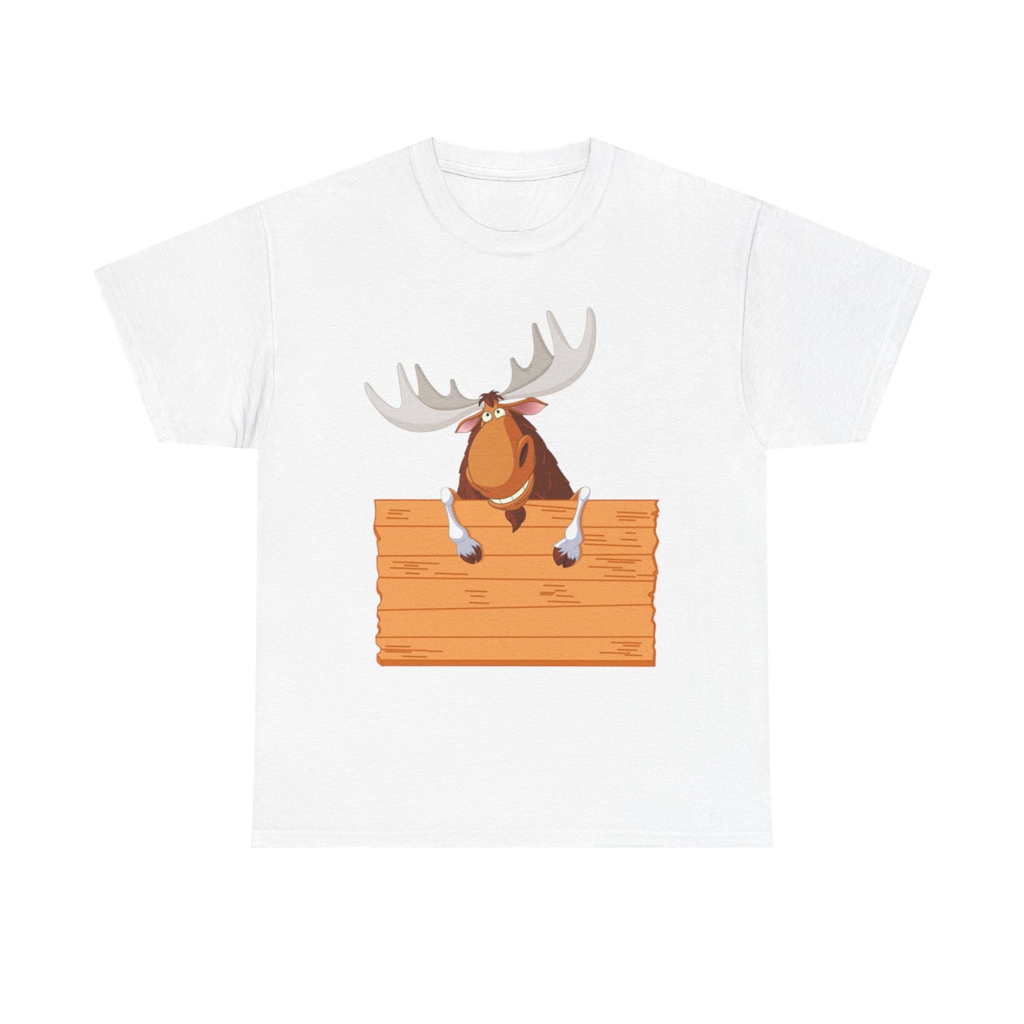 Funny Moose Graphic Tee, Unisex Heavy Cotton T-Shirt, Great for Nature Lovers, Gift for Wilderness Enthusiasts, Adventure Shirt