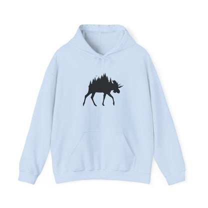 Moose Forest Silhouette Hoodie