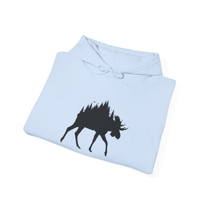Moose Forest Silhouette Hoodie