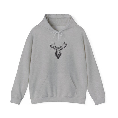 Moose Antler Hoodie - Cozy Unisex Heavy Blend Sweatshirt for Outdoorsy Vibes, Perfect Gift for Nature Lovers, Camping, Birthdays, Christmas