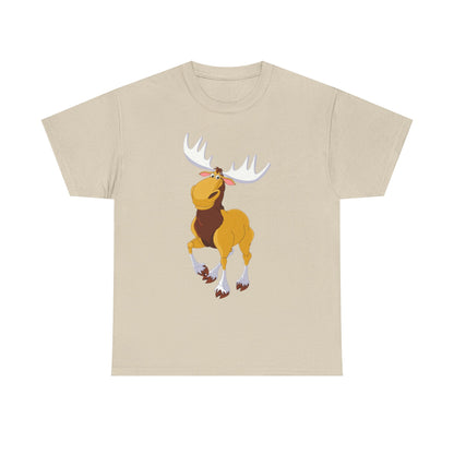 Moose Lover Unisex Heavy Cotton Tee, Nature T-Shirt, Wildlife Apparel, Animal Graphic Tee, Gift for Outdoorsy Friends