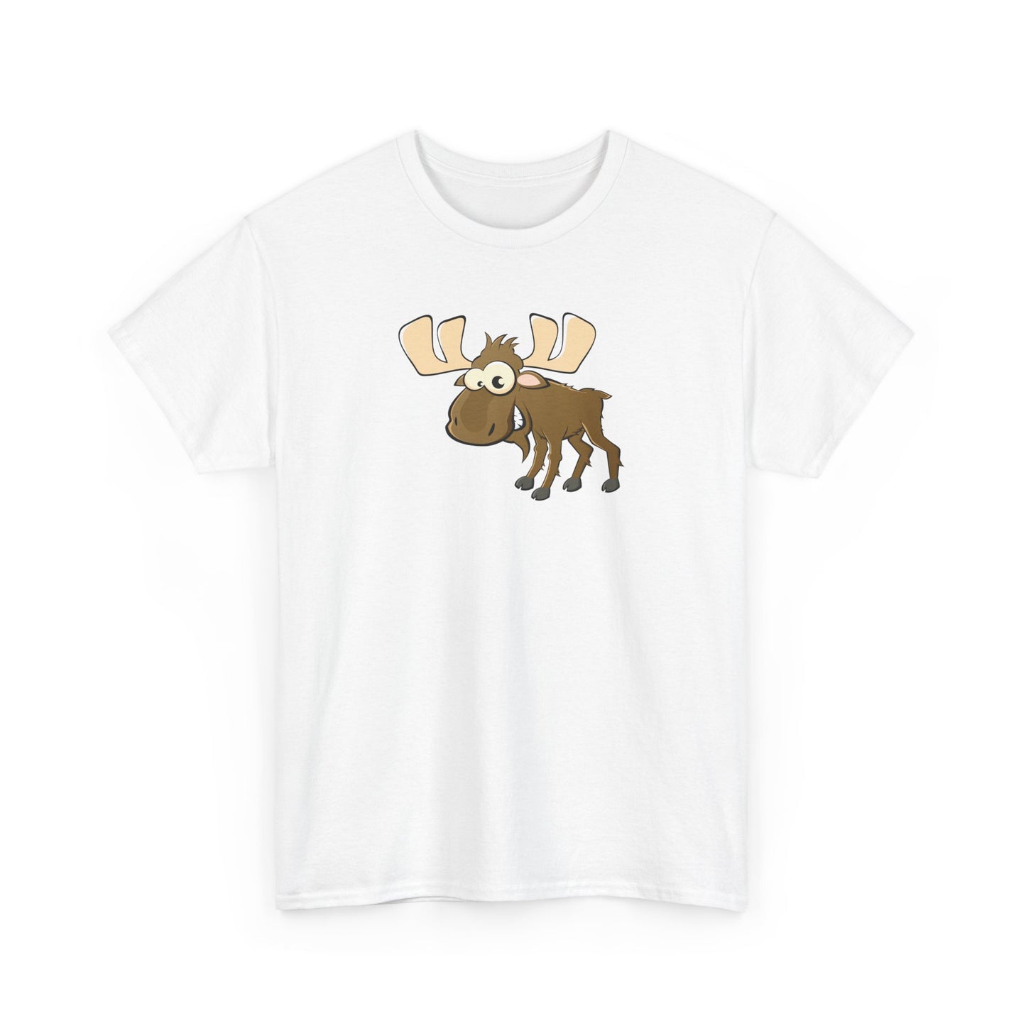 Cute Moose Graphic Tee, Unisex Cotton Shirt, Nature Lover Gift, Fun Casual Wear, Animal Lover Apparel
