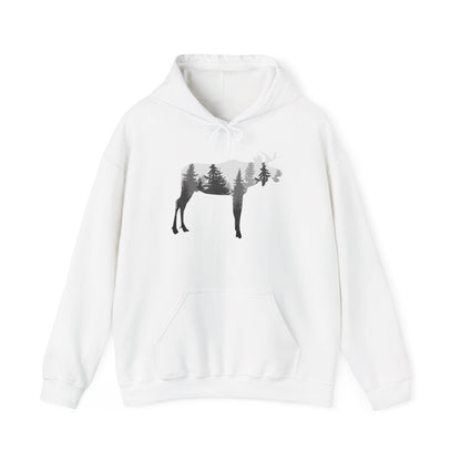 Forest-Inspired Moose Hoodie - Outdoor Apparel for Nature Lovers