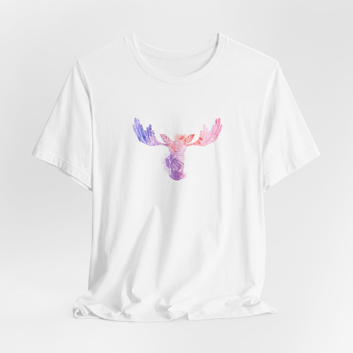 Colorful Moose Head T-Shirt | Artistic Wildlife Graphic Tee | Moose Nation