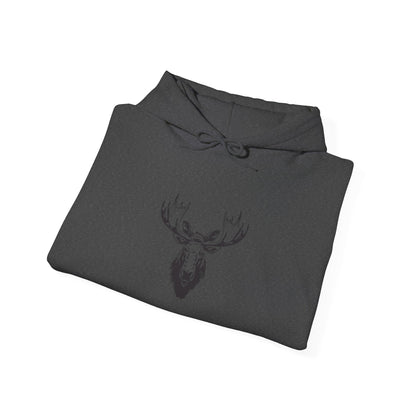 Moose Antler Hoodie - Cozy Unisex Heavy Blend Sweatshirt for Outdoorsy Vibes, Perfect Gift for Nature Lovers, Camping, Birthdays, Christmas