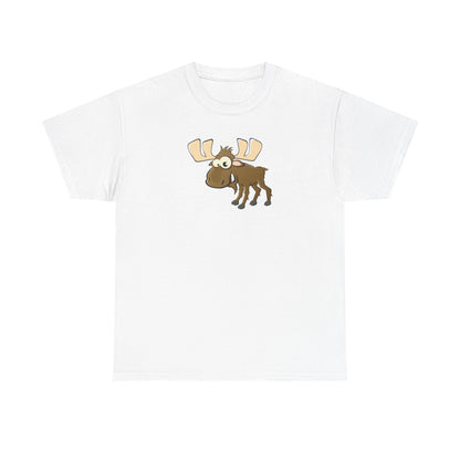 Cute Moose Graphic Tee, Unisex Cotton Shirt, Nature Lover Gift, Fun Casual Wear, Animal Lover Apparel