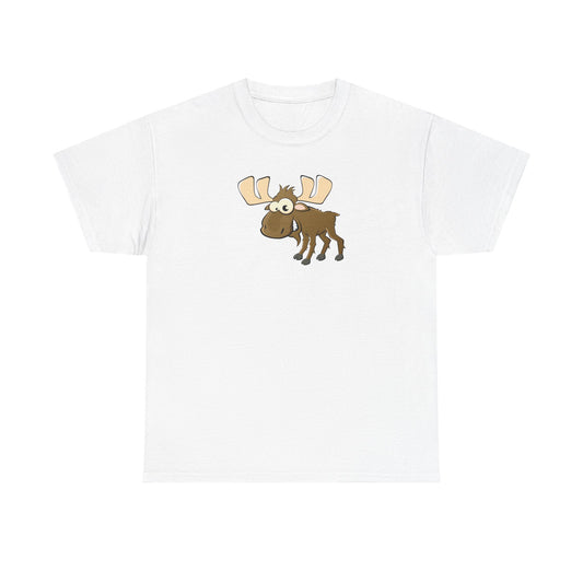 Cute Moose Graphic Tee, Unisex Cotton Shirt, Nature Lover Gift, Fun Casual Wear, Animal Lover Apparel