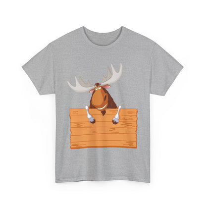 Funny Moose Graphic Tee, Unisex Heavy Cotton T-Shirt, Great for Nature Lovers, Gift for Wilderness Enthusiasts, Adventure Shirt