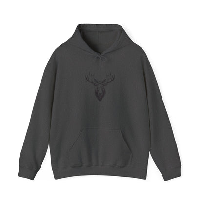 Moose Antler Hoodie - Cozy Unisex Heavy Blend Sweatshirt for Outdoorsy Vibes, Perfect Gift for Nature Lovers, Camping, Birthdays, Christmas