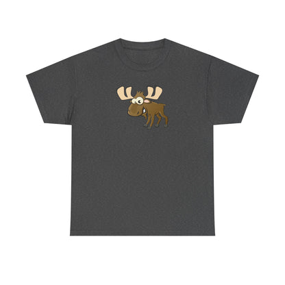 Cute Moose Graphic Tee, Unisex Cotton Shirt, Nature Lover Gift, Fun Casual Wear, Animal Lover Apparel
