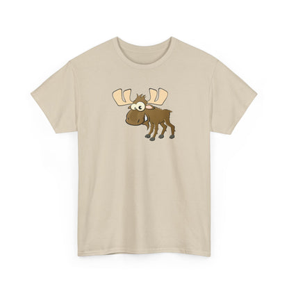 Cute Moose Graphic Tee, Unisex Cotton Shirt, Nature Lover Gift, Fun Casual Wear, Animal Lover Apparel