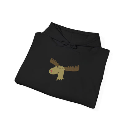 Cozy Moose Graphic Hoodie - Unisex Sweatshirt for Outdoor Adventures, Camping Gift, Nature Lover Apparel, Birthday, Christmas