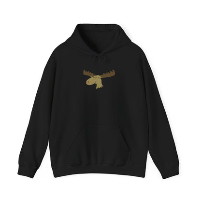 Cozy Moose Graphic Hoodie - Unisex Sweatshirt for Outdoor Adventures, Camping Gift, Nature Lover Apparel, Birthday, Christmas