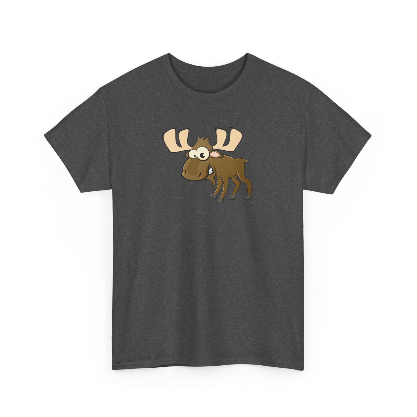 Cute Moose Graphic Tee, Unisex Cotton Shirt, Nature Lover Gift, Fun Casual Wear, Animal Lover Apparel
