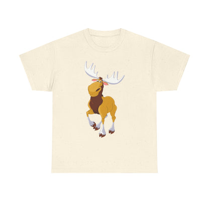 Moose Lover Unisex Heavy Cotton Tee, Nature T-Shirt, Wildlife Apparel, Animal Graphic Tee, Gift for Outdoorsy Friends