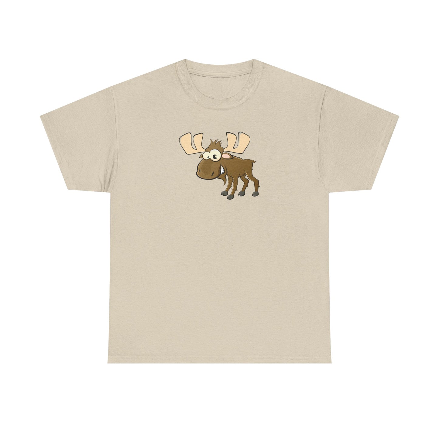 Cute Moose Graphic Tee, Unisex Cotton Shirt, Nature Lover Gift, Fun Casual Wear, Animal Lover Apparel