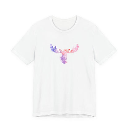 Colorful Moose Head T-Shirt | Artistic Wildlife Graphic Tee | Moose Nation