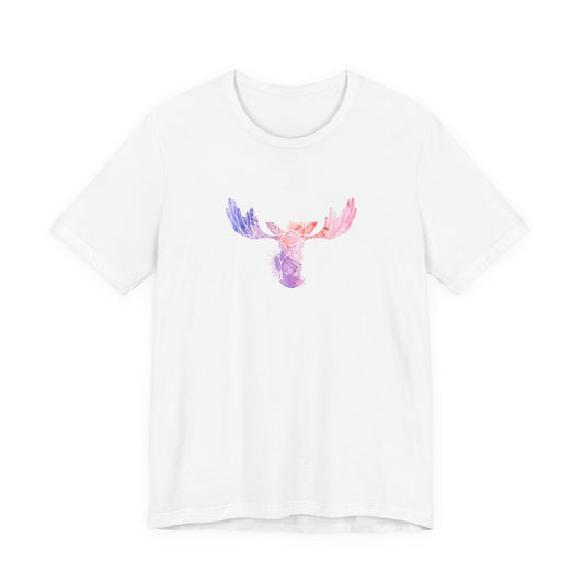 Colorful Moose Head T-Shirt | Artistic Wildlife Graphic Tee | Moose Nation