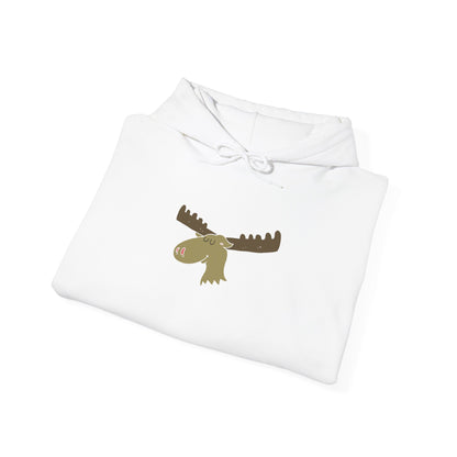 Cozy Moose Graphic Hoodie - Unisex Sweatshirt for Outdoor Adventures, Camping Gift, Nature Lover Apparel, Birthday, Christmas