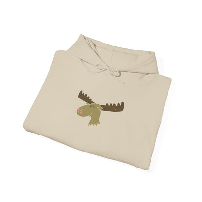 Cozy Moose Graphic Hoodie - Unisex Sweatshirt for Outdoor Adventures, Camping Gift, Nature Lover Apparel, Birthday, Christmas