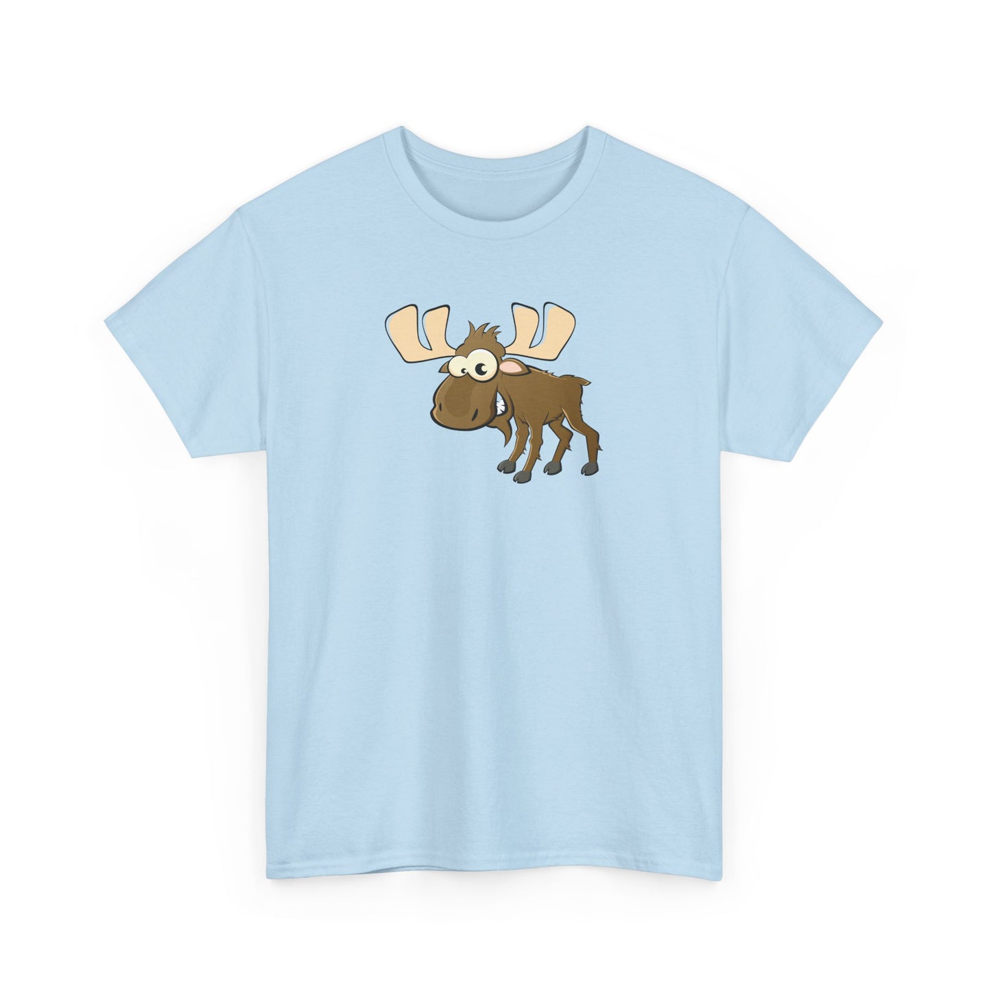 Cute Moose Graphic Tee, Unisex Cotton Shirt, Nature Lover Gift, Fun Casual Wear, Animal Lover Apparel