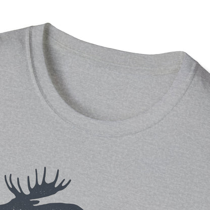 Moose Graphic Unisex T-Shirt | Nature Lover Tee, Outdoor Adventure Shirt, Wildlife Enthusiast Gift, Cabin Decor Apparel, Camping T-Shirt