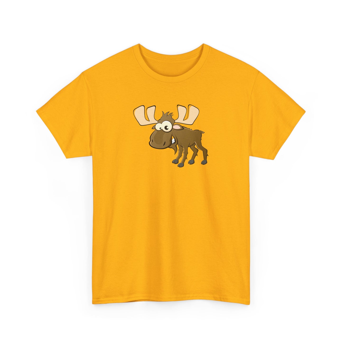 Cute Moose Graphic Tee, Unisex Cotton Shirt, Nature Lover Gift, Fun Casual Wear, Animal Lover Apparel