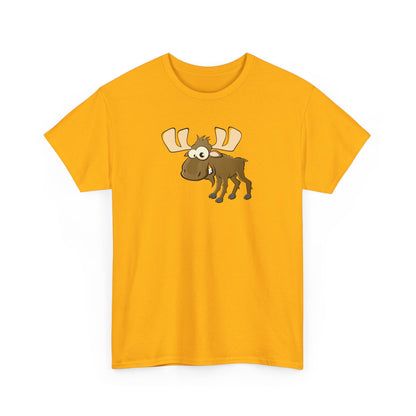 Cute Moose Graphic Tee, Unisex Cotton Shirt, Nature Lover Gift, Fun Casual Wear, Animal Lover Apparel